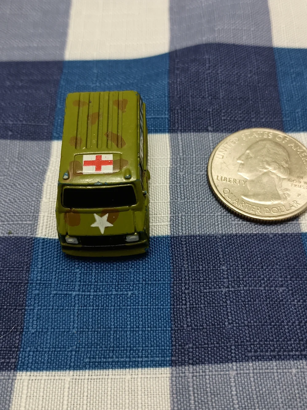 Vintage Miniature Military Van USMC Medic Funrise 1988 * Plastic *